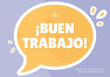 Edita una Tarjeta de Buen Trabajo