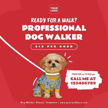 Edit a Dog Walker flyer