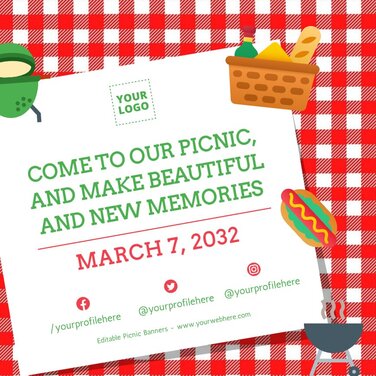 Edit a Picnic Party flyer