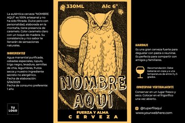 Edita una etiqueta de cerveza