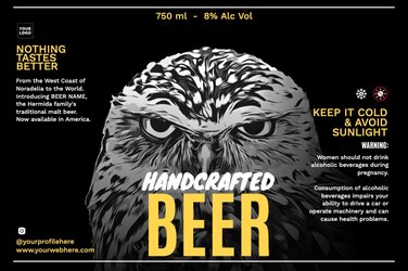 Éditez le design d'une étiquette de bière