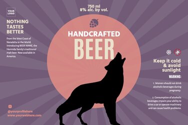 Éditez le design d'une étiquette de bière