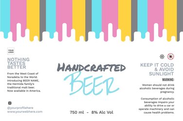Éditez le design d'une étiquette de bière