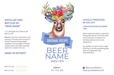 Éditez le design d'une étiquette de bière