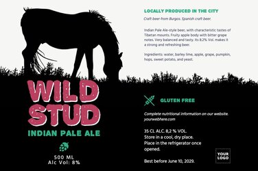 Éditez le design d'une étiquette de bière