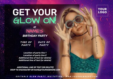 Edit a Glow Party banner