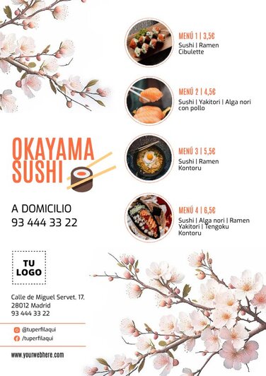 Edita un menú de sushi