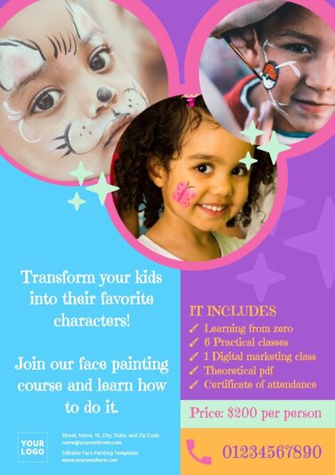 Face Paint Poster Templates Online