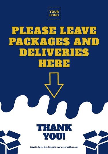 Leave Packages Here Sign Templates