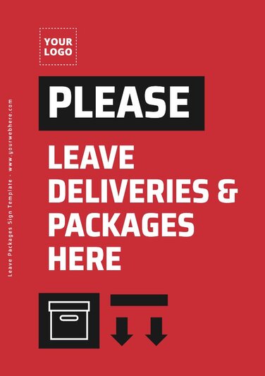 Leave Packages Here Sign Templates