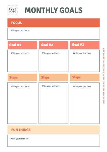 Free Goal Planner Templates