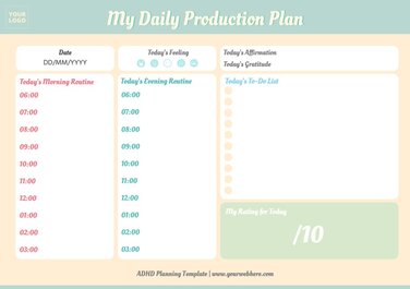 Edit an ADHD planner