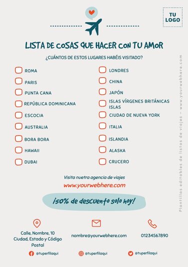 Edita una Lista de Viaje