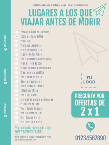 Edita una Lista de Viaje