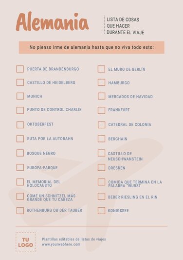 Edita una Lista de Viaje