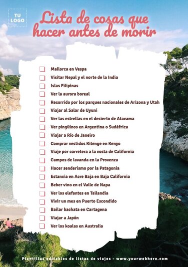 Edita una Lista de Viaje