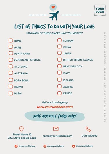 Edit a Travel List