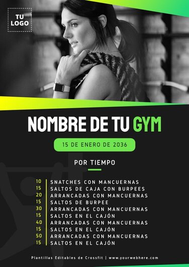 Edita un cartel de CrossFit