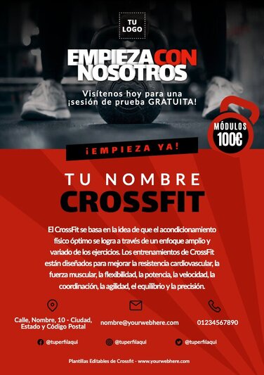 Edita un cartel de CrossFit