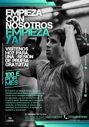 Edita un cartel de CrossFit