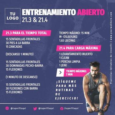 Edita un cartel de CrossFit