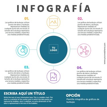 Edita una infografía de burbujas