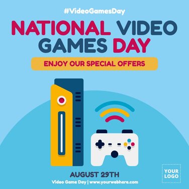 Edit a design for National Gaming Day