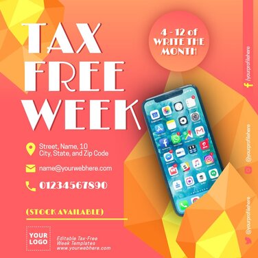 Edit a Free Tax Day flyer