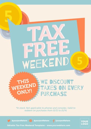Edit a Free Tax Day flyer