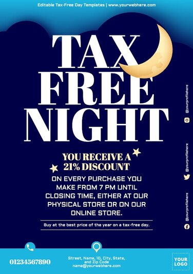 Edit a Free Tax Day flyer