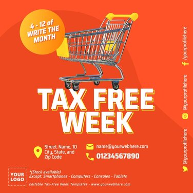 Edit a Free Tax Day flyer
