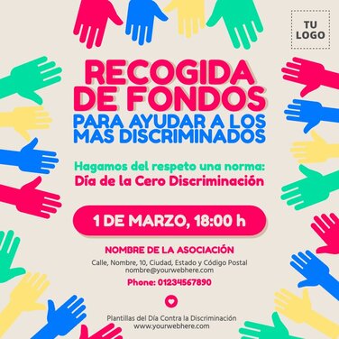 Edita un póster de Cero Discriminación