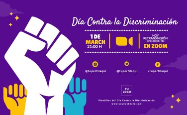 Edita un póster de Cero Discriminación