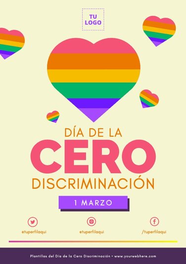 Edita un póster de Cero Discriminación