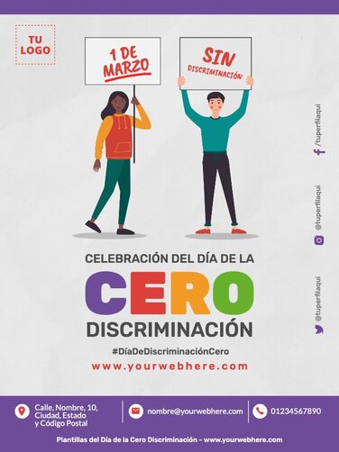 Edita un póster de Cero Discriminación