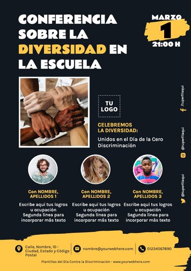 Edita un póster de Cero Discriminación