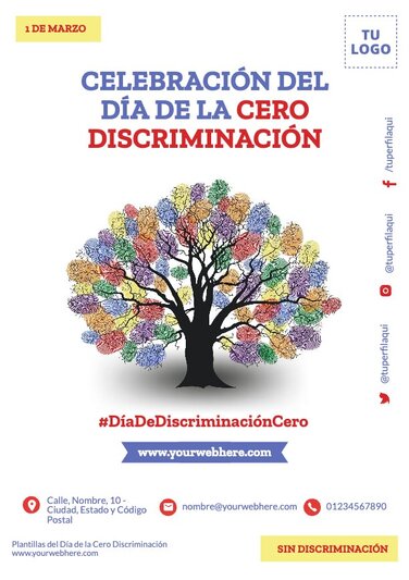 Edita un póster de Cero Discriminación