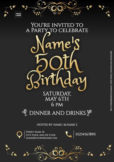 Edit a Birthday invitation