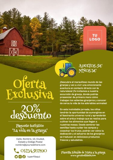 Edita un póster de Visita la Granja