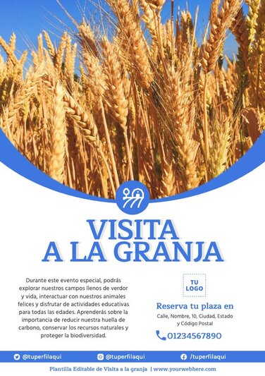 Edita un póster de Visita la Granja