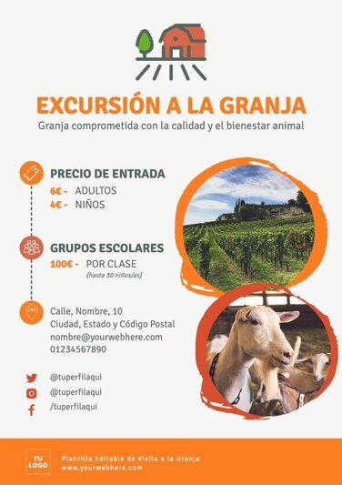 Edita un póster de Visita la Granja