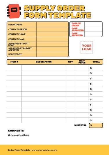 Edit an Order Template