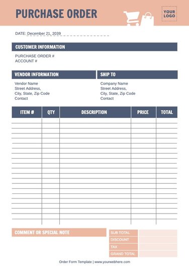 Edit an Order Template