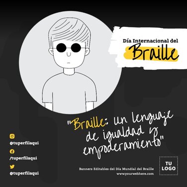 Edita pósters de Braille