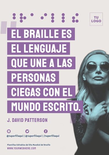 Edita pósters de Braille