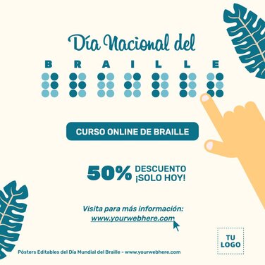 Edita pósters de Braille