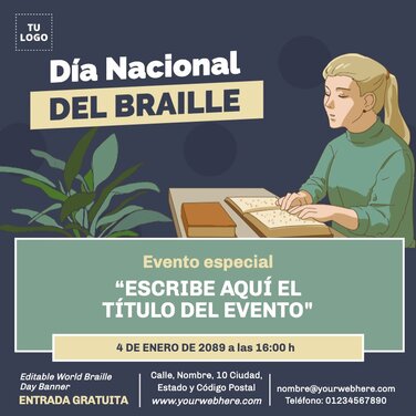 Edita pósters de Braille