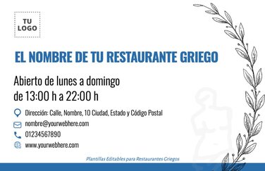 Edita un flyer de Comida Griega