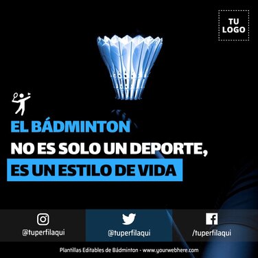 Edita un flyer de Bádminton