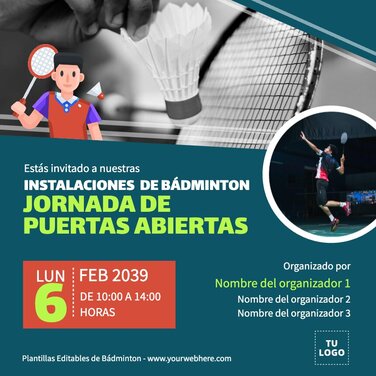 Edita un flyer de Bádminton